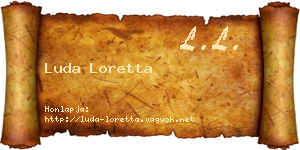 Luda Loretta névjegykártya